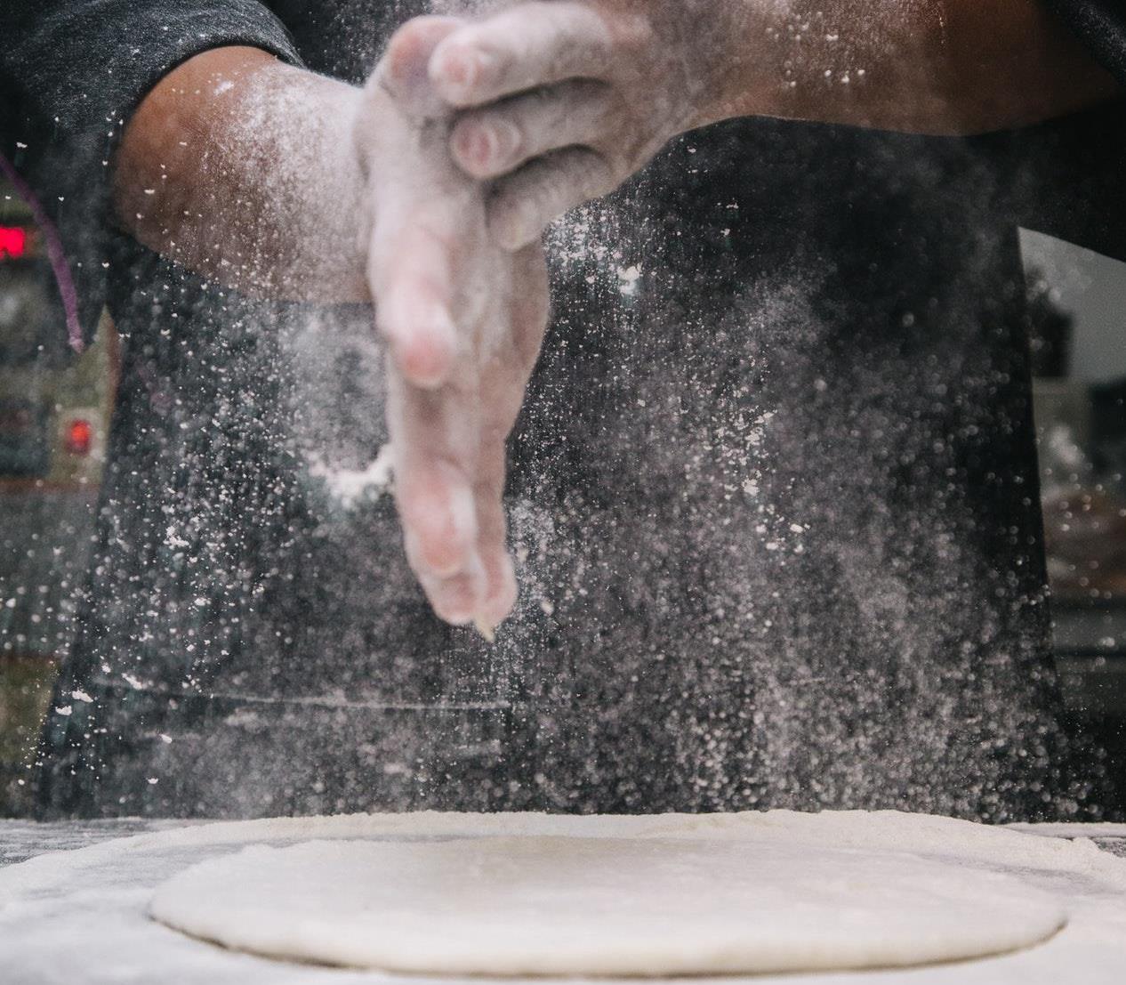 making pizza dough